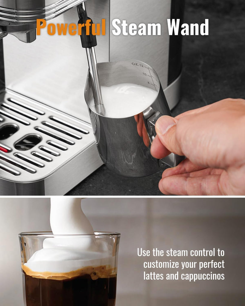 Espresso Machine 20 Bar, Professional Espresso Machine with Milk Frother and Touchscreen, Expresso Coffee Machines