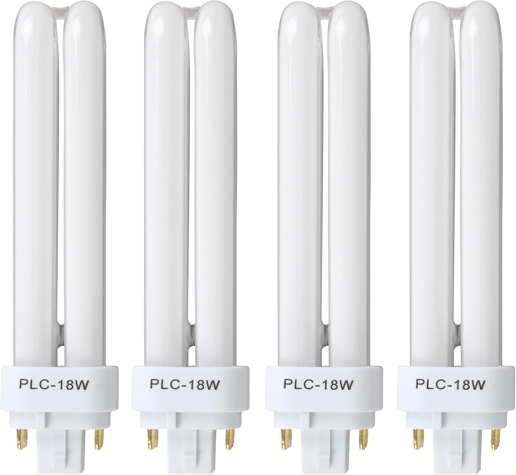 CFL Light Bulbs for Panasonic, 4 Pin G24q-2 Base 18W 3500K