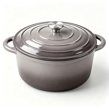 6 Quart Enameled Dutch Oven Pot with Lid, Cast Iron Dutch Oven with Dual Handles for Bread Baking, Cooking, Non-stick