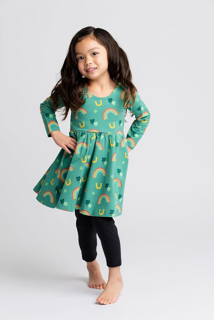 Girls Organic Long Sleeve Let's Dance Dress