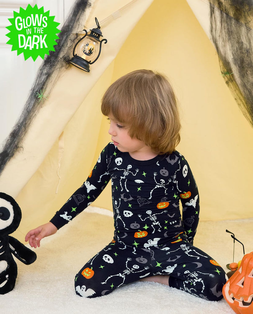 Bamboo Viscose Toddler Kids Pajamas Set, Long Sleeve Boys