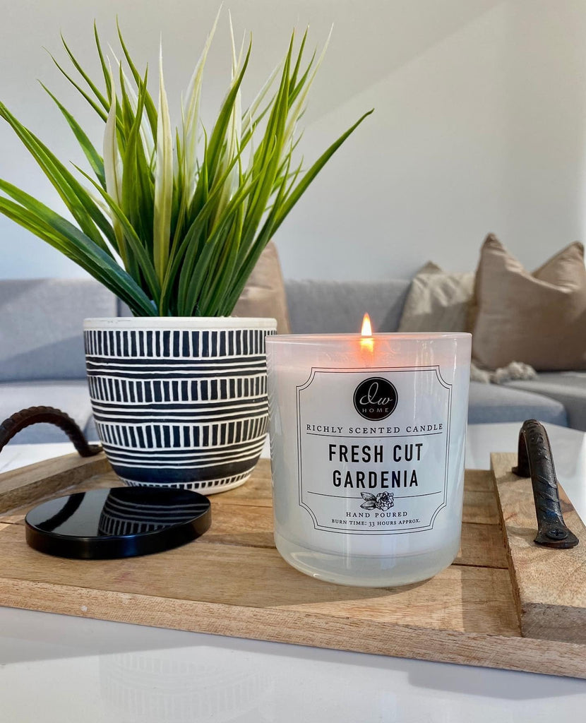 Fresh Cut Gardenia Scented Candle, 15 oz, Large Double Wick Candle Jar, Up to 56H Burn Time, Luxury Scented Candle