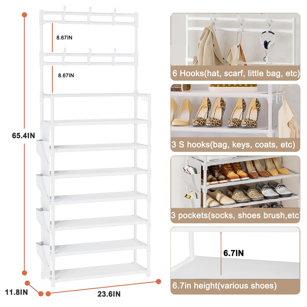 Shoe Rack 7 Tier Shoe Organizer Storage 21-28 Pairs
