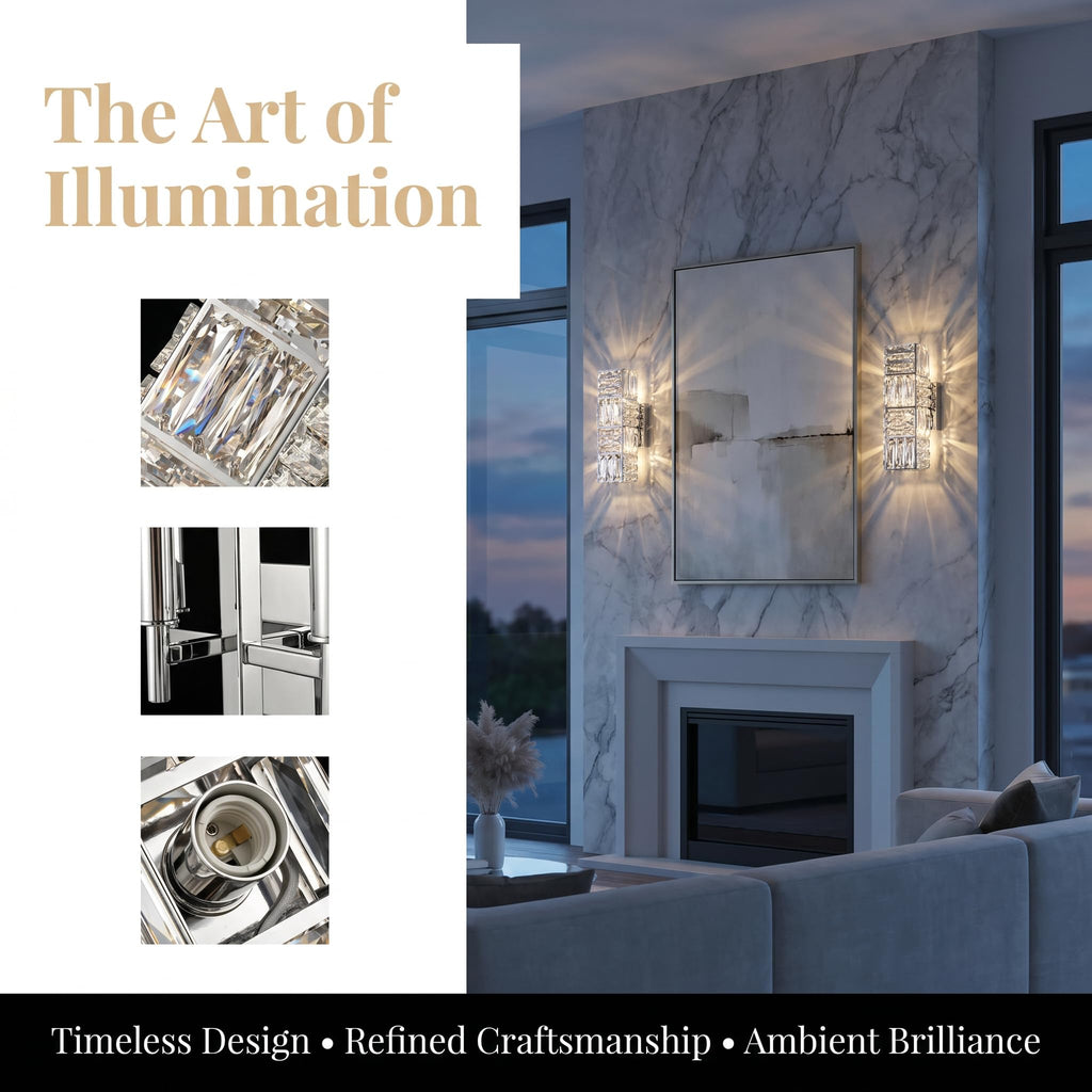 Crystal Wall Sconce Chrome Wall Sconces Wall Lighting