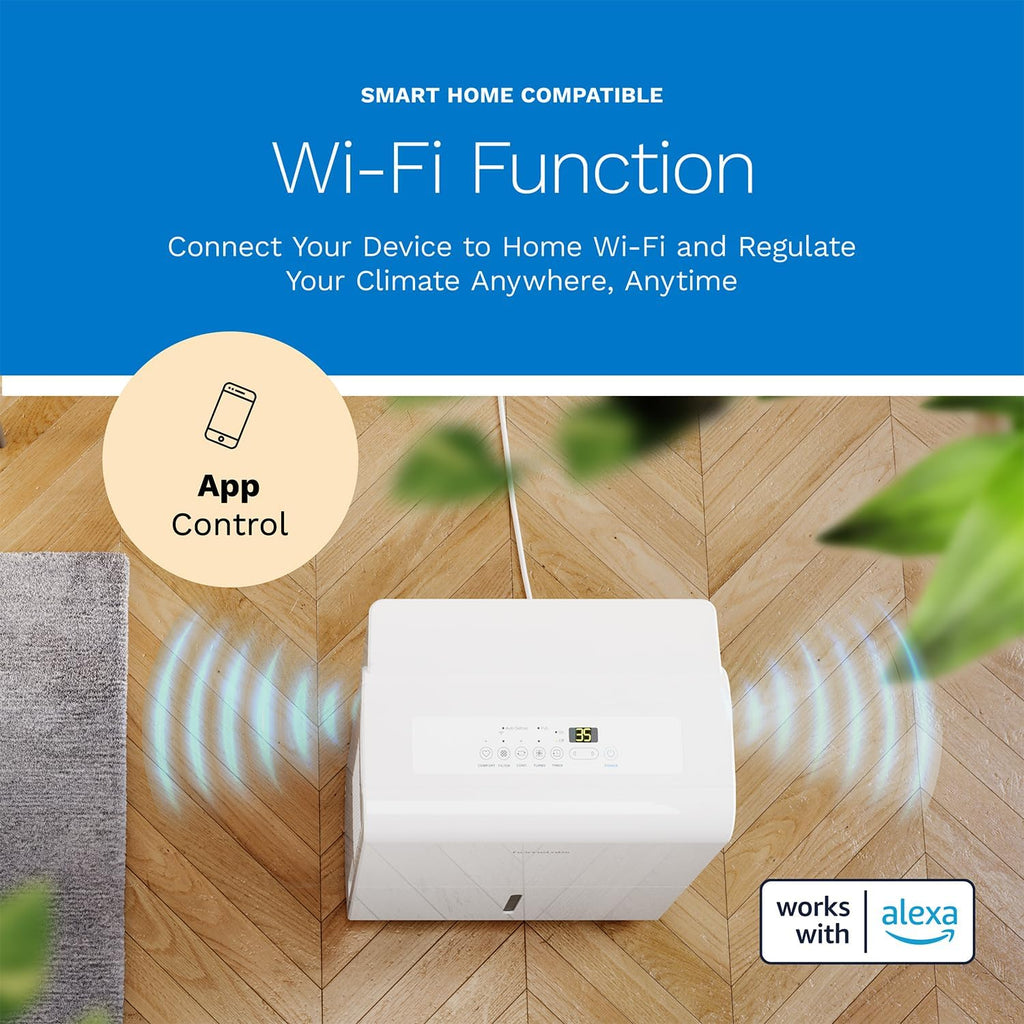 Dehumidifier 7,000 Sq Ft Wi-Fi (50 Pint MAX 120 Pint at 95°F, 90% RH) for Home, Office