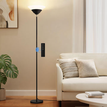 Floor Lamps, 72" Tall LED Standing Lamp with Remote/Button Control, 3000-6500K, 30W 1800LM Stepless Dimmable Modern