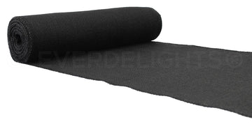 14" Black Burlap Roll - Finished Edges - 10 Yards