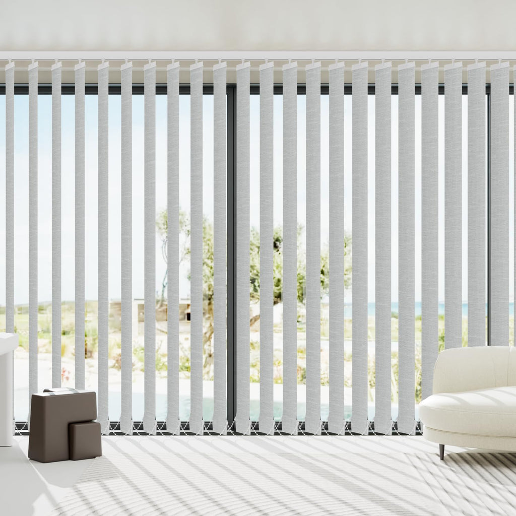 Motorized Vertical Blinds Compatible with Alexa Google Home, Blackout Sliding Door Shades Smart Vertical Blinds