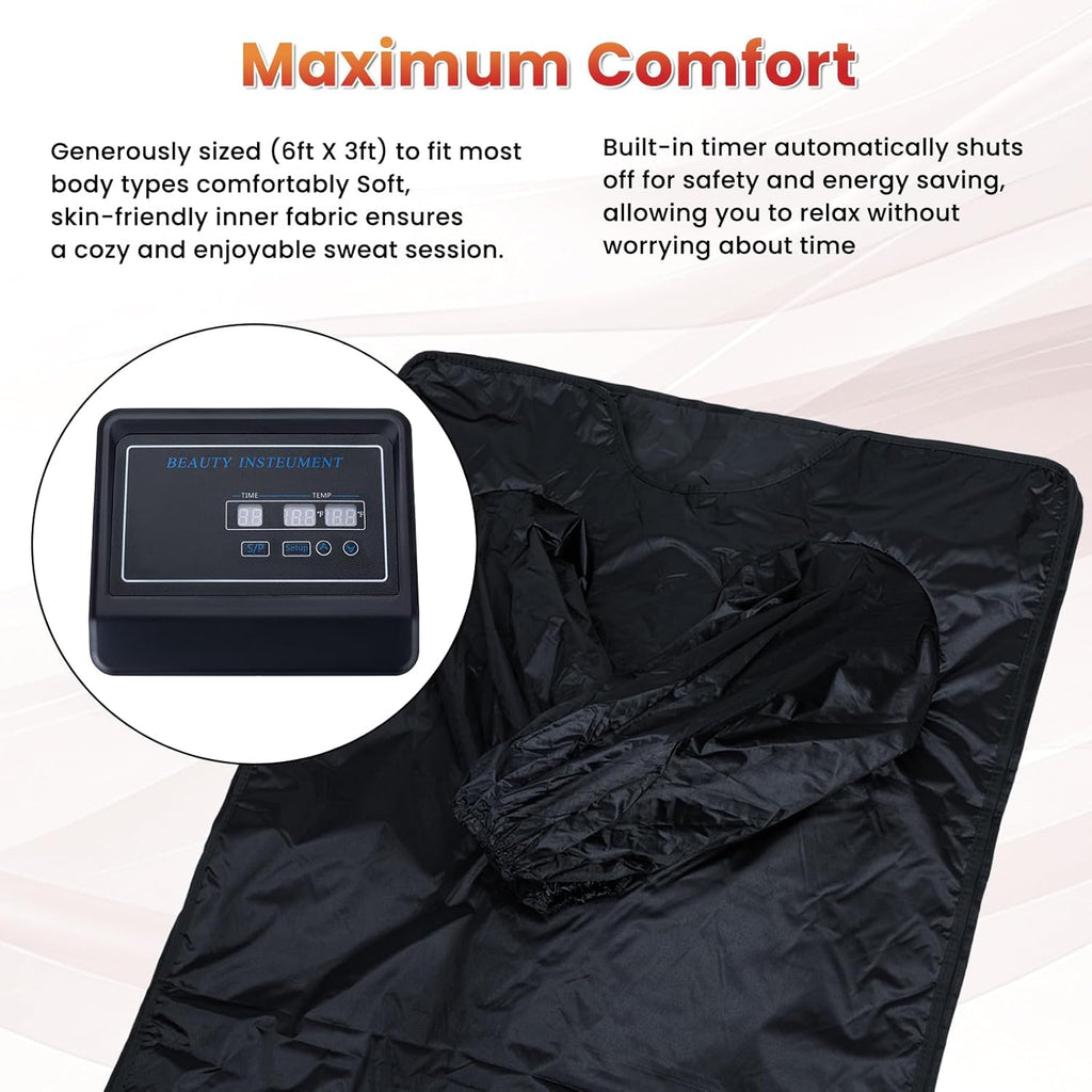 Lcoco&Dream Sauna Blanket, Dual-Sided Temperature Control, Relieves Fatigue, Enhances Skin Elasticity