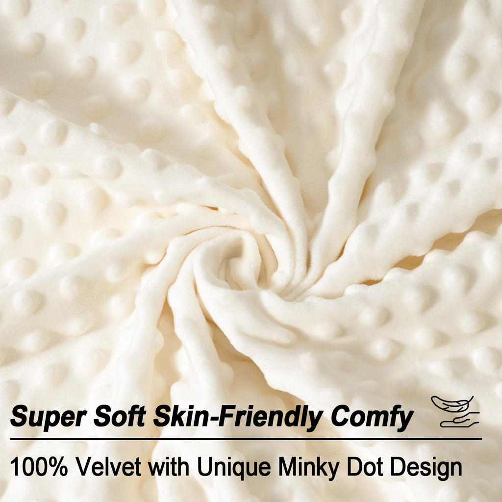 Minky Dot Euro Sham Covers 26"x 26", 2 Pack Soft Cozy Minky Bubble Real Velvet Throw Pillow Covers, No Insert, Home