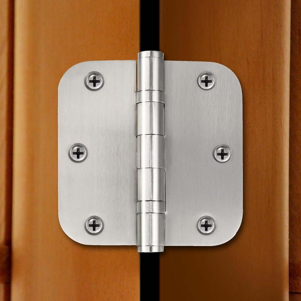 Ball Bearing Door Hinges 3.5'' Stainless Steel Door Hinges 3.5''X 3.5'' Residential Doors Hardware with 5/8" Radius