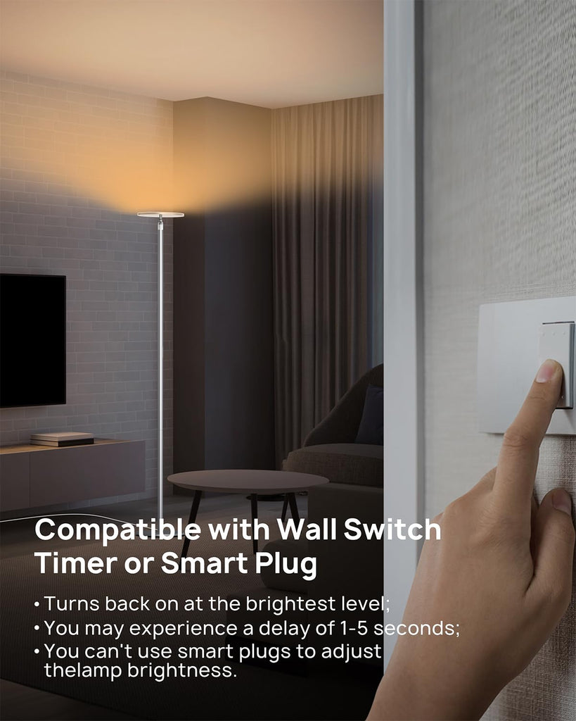 Floor Lamp, Super Bright Sky LED Modern Torchiere Standing Lamp