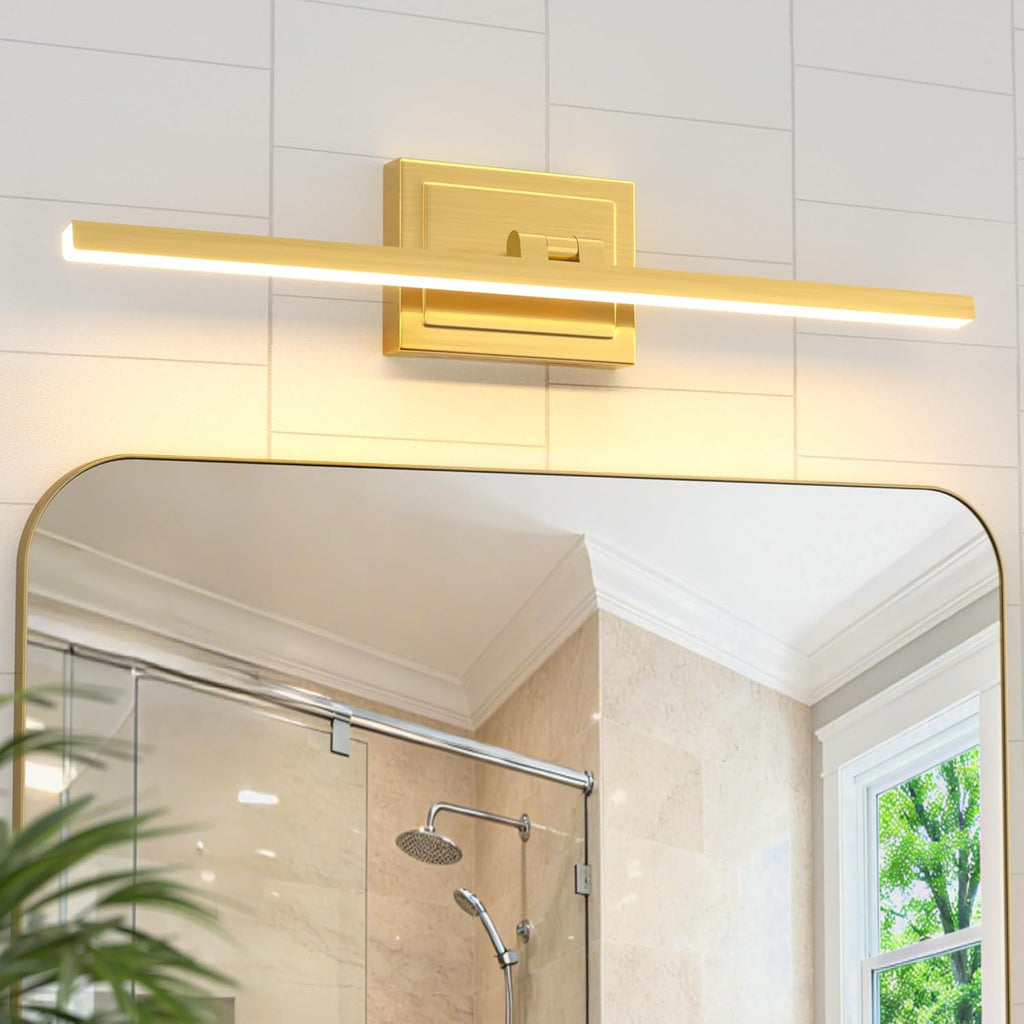 Bathroom Vanity Light 24 inch, 14W Dimmable 5CCT Led Bathroom Light Fixture Over Mirror, Gold Bar Vanity Light s-ETL