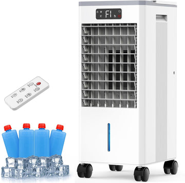 Portable Air Conditioners, 3-in-1 Evaporative Air Cooler with Remote, 2-Gal Water Tank, 4 Modes & 3 Speeds