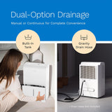 Dehumidifier 7,000 Sq Ft Wi-Fi (50 Pint MAX 120 Pint at 95°F, 90% RH) for Home, Office