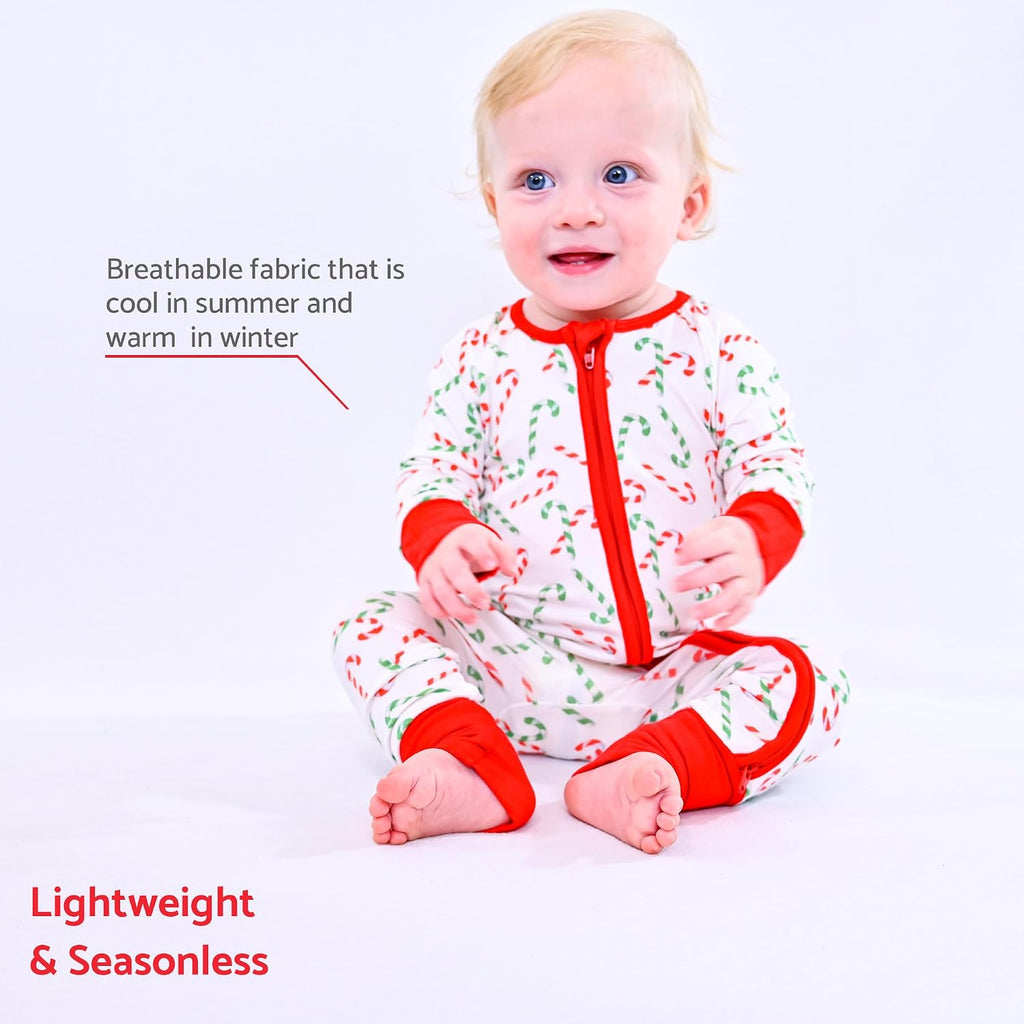 Pajamas,Viscose from Bamboo Zipper Sleepers for Boys Girls