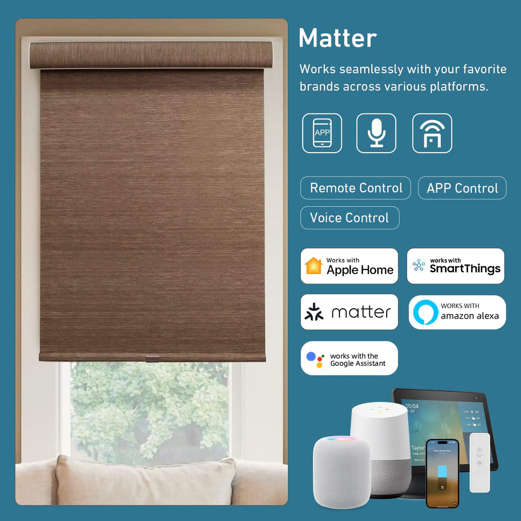 Matter Roller Shade Motor - Expand Your Smart Home - Single Pack for 1.5" Shade Tube - Work with HomeKit, Alexa