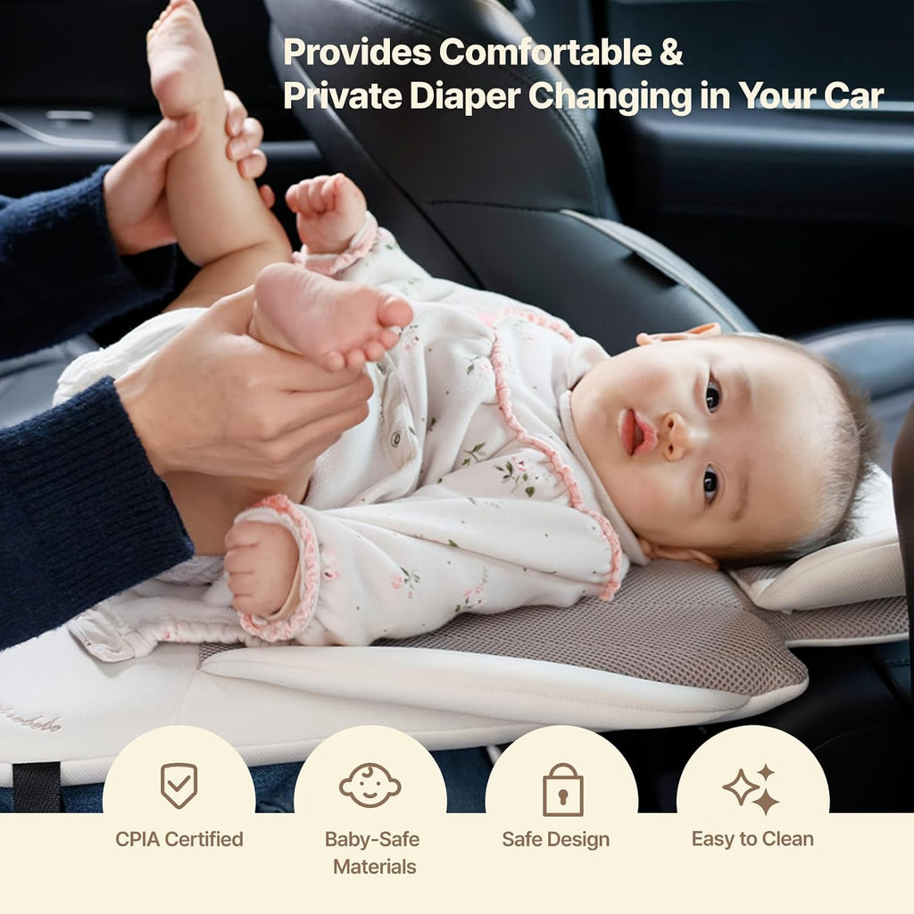 Portable Diaper Changing Pad for Car - Smart Baby Changing Pad & Travel Diaper Changer, for Newborns - Travel