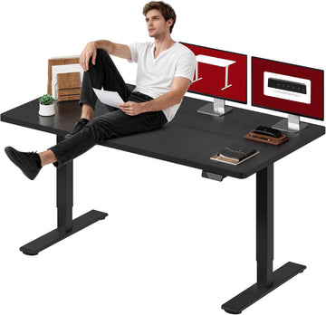 Dual Motor 71''x 32'' Large Height Adjustable Standing Desk | Sit Stand Desk with Splice Board , Ergonomic Computer