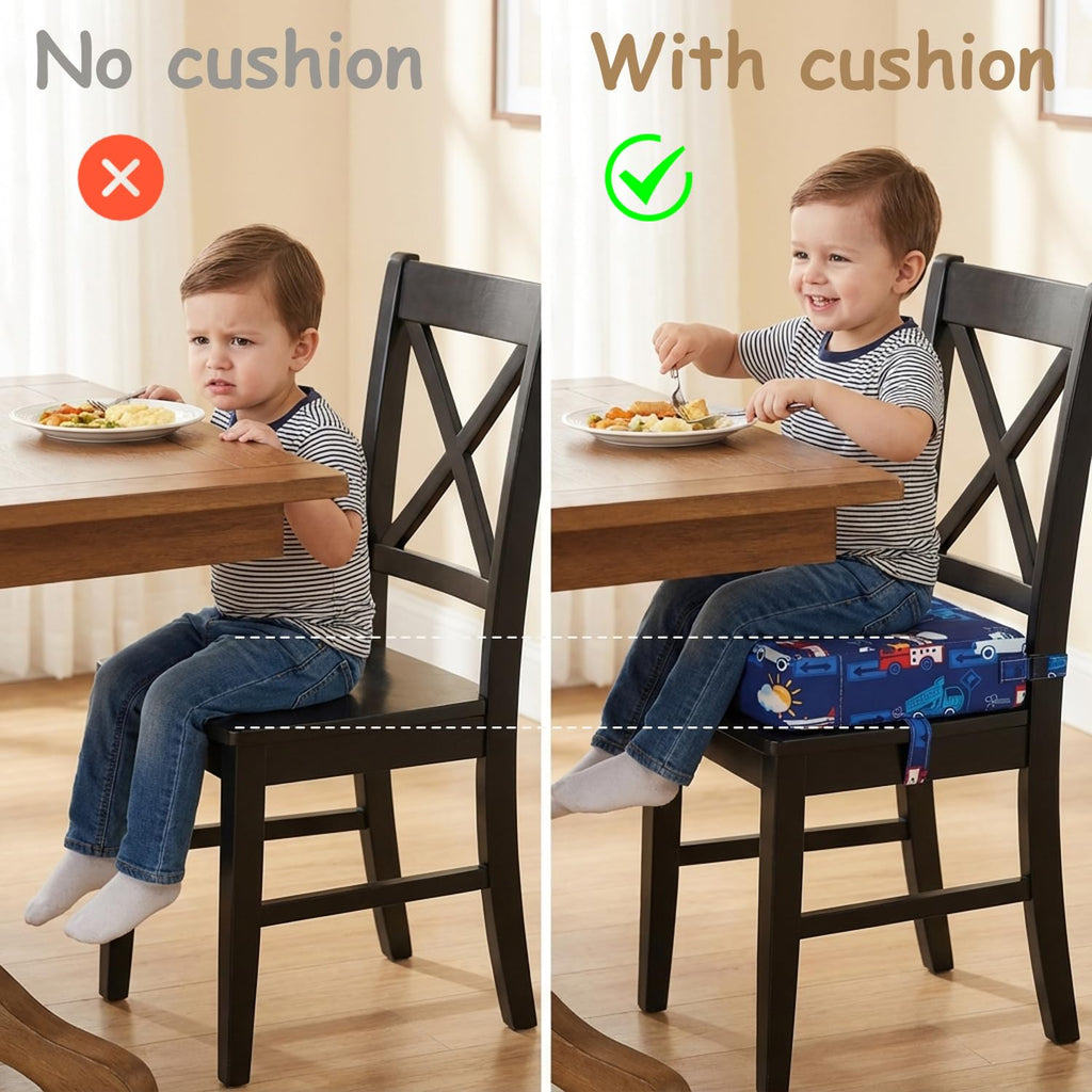 (2 Packs) Toddler Booster Seat Chair - Firm Support Booster Seat for Dining Table with Non-Slip Bottom and Adjustable