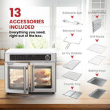 Ultra-Premium Air Fryer Toaster Oven Combo With Independent Dual-Zone Technology, Extra Large 32QT French Door
