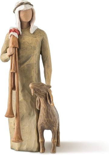 Zampognaro Shepherd, Sculpted Hand-Painted Nativity Figure