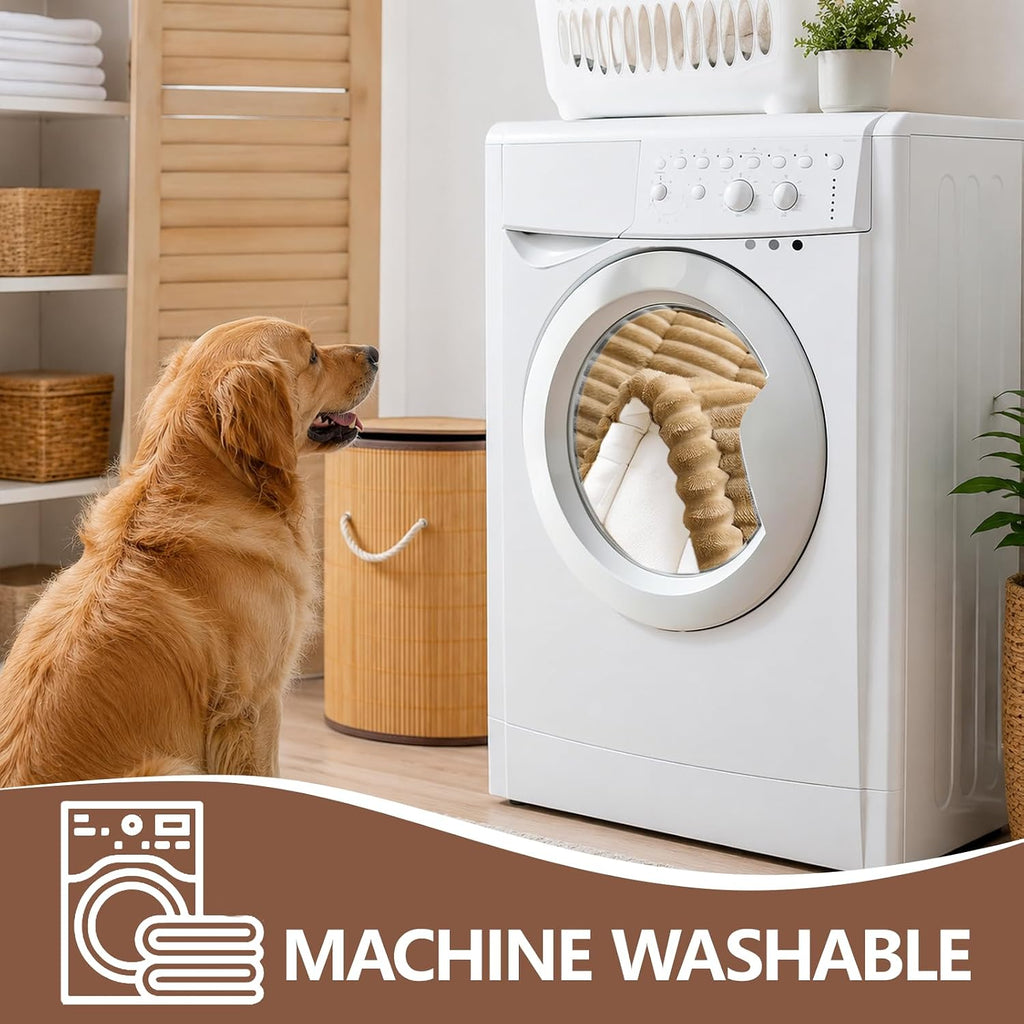 Couch Cover for Dogs Washable, Non Slip Soft Cozy Waterproof Brown