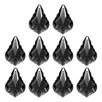 10Pack 38mm K9 Crystal Pendants Teardrop Beads Black