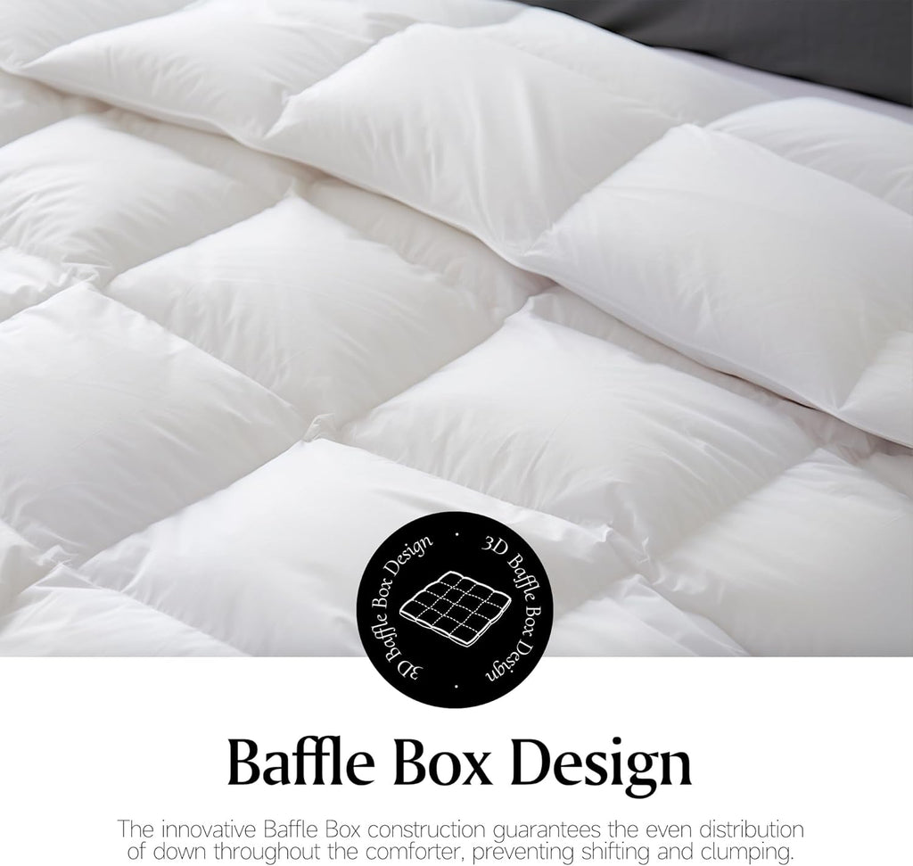 Goose Feather Down Fiber Comforter - Twin Duvet Insert
