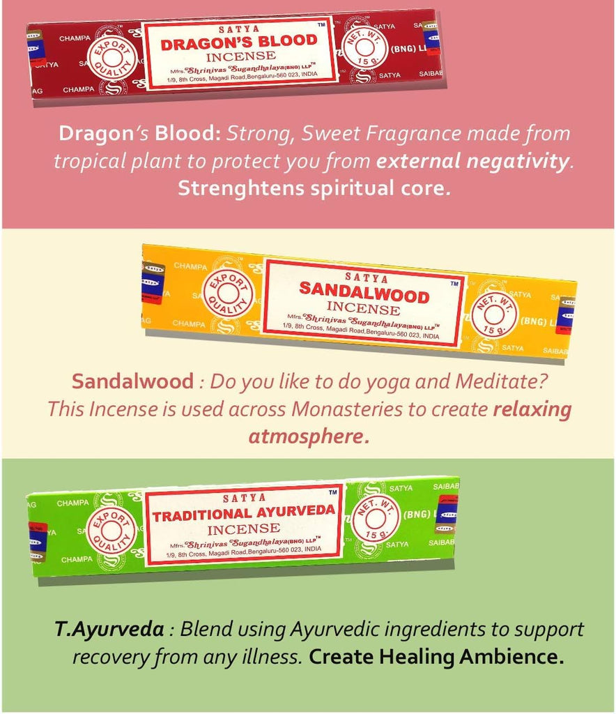 Incense Sticks Variety- Pack (12 Incenses, 140+ Sticks) - Set of 140