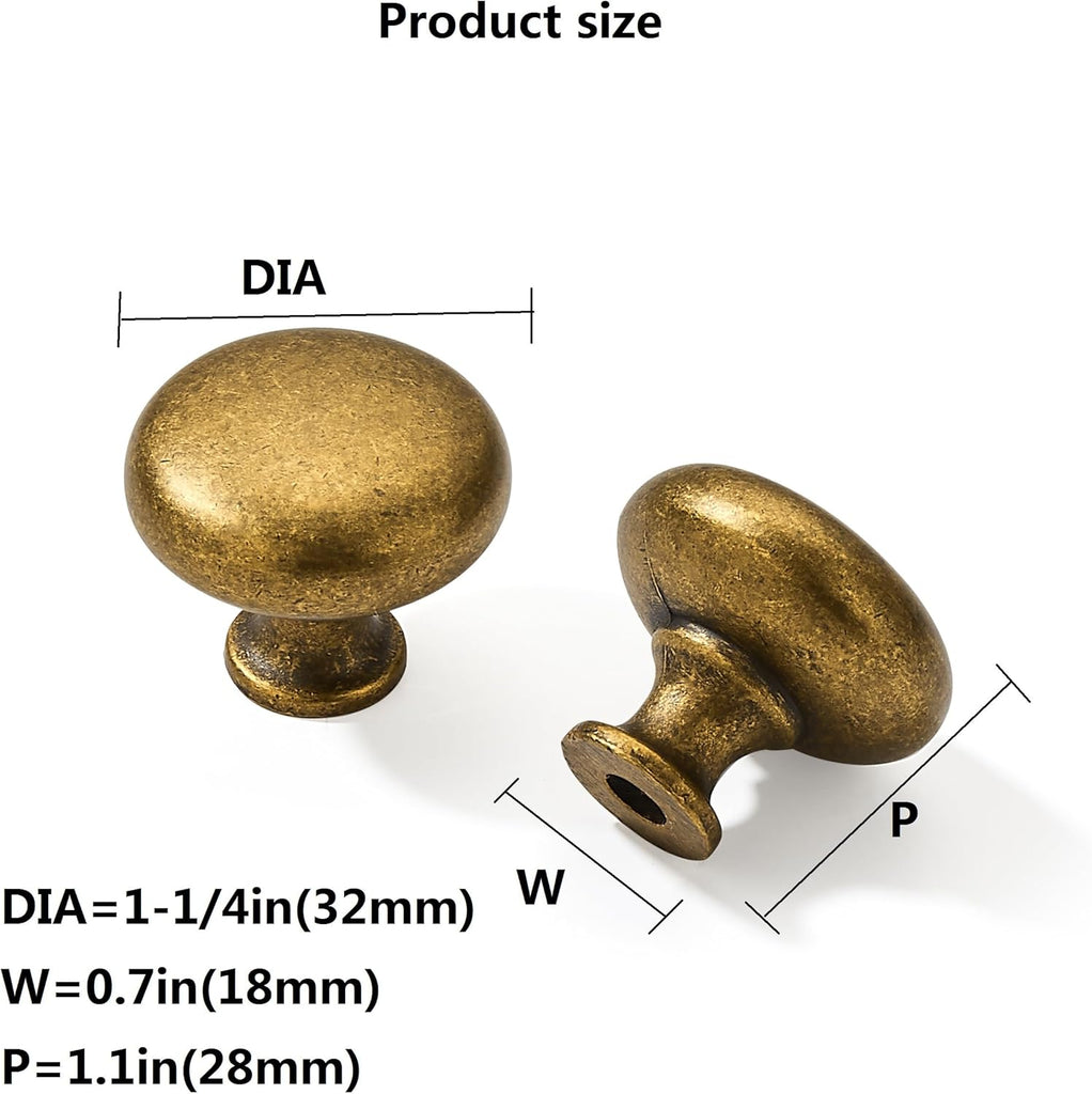 20 Pack Drawer Pulls Antique Cabinet Cup Pulls Kitchen Hardware Cabinet Handles Drawer Handles Knobs. (20 Pack, knob