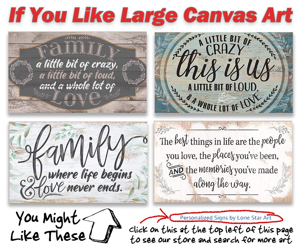 As For Me And My House, 12"x24" Canvas Wall Art (Printed on Canvas, Not Wood), Perfect Above a Couch and Decor, Great