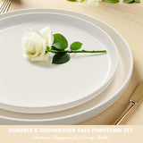 Plates and Bowls Sets, Dinnerware Sets for 4, 12 Pieces Scratch Resistant Dishware Dishes Set