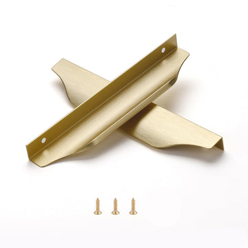 Edge Finger Pulls for Cabinet Kitchen Drawer knobs Low Profile Door Dresser Bathroom Long Cupboard Furniture Handles