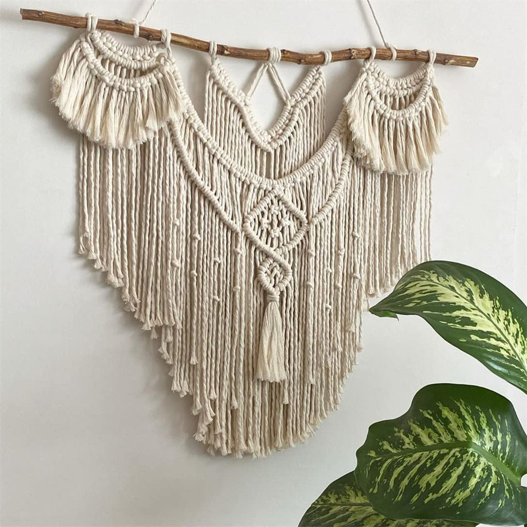 Large Macrame Wall Hanging Natural Driftwood Macrame Tapestry Above Headboard Boho Home Decor Living Room Apartment