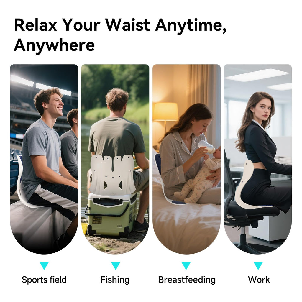 Ergonomic Seat Cushion - Lumbar Support Pillow Chair & Floor