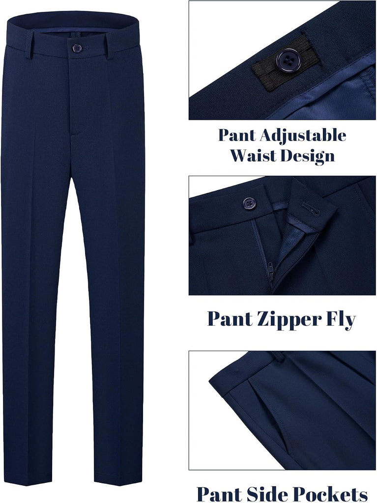 Boys' Slim Fit Suit 3 Pieces:Jacket, Pants, Shirt,Summer Suit Set for Teens Boys Wedding Beach