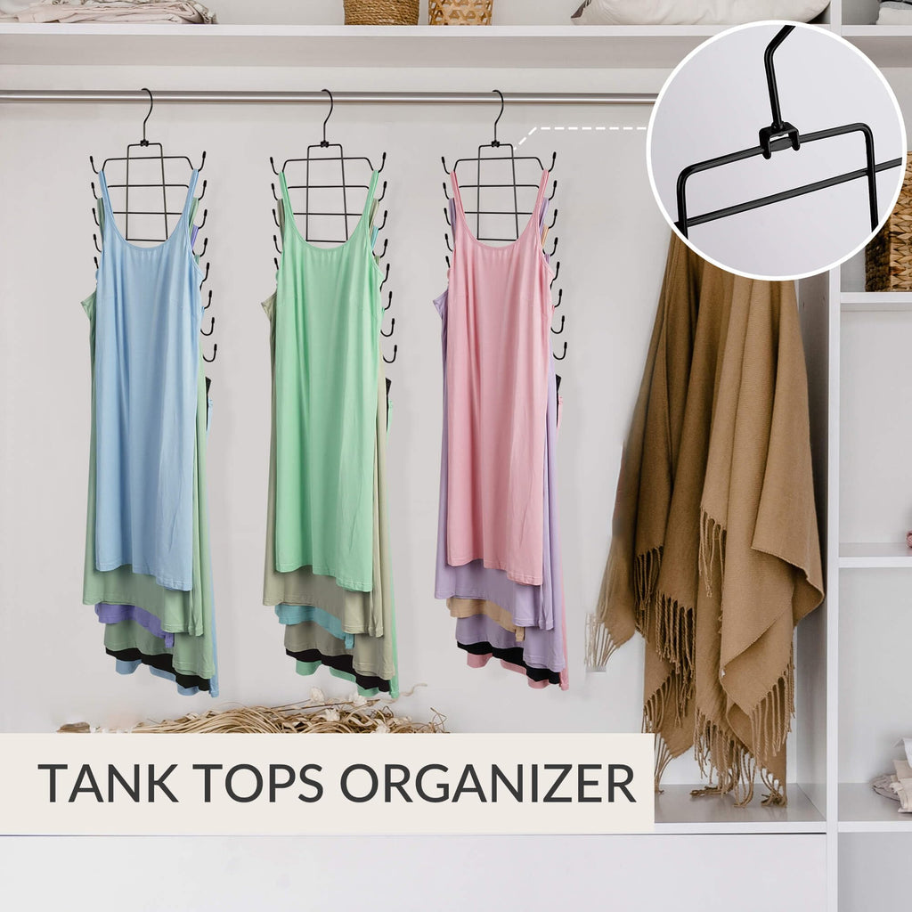 6 Pack Tank Top Hanger, Bra Organizer for Closet, Space Saving