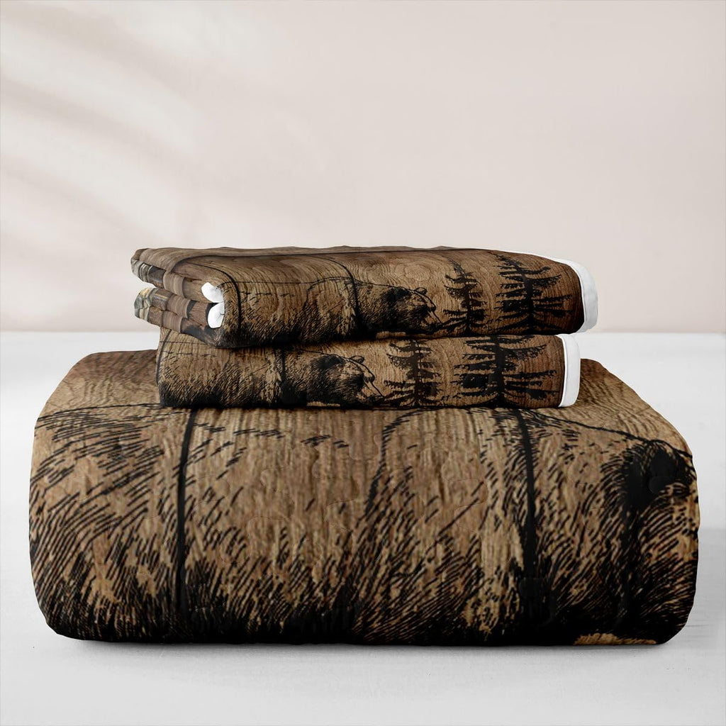 Rustic Cabin Bear Lightweight Quilt