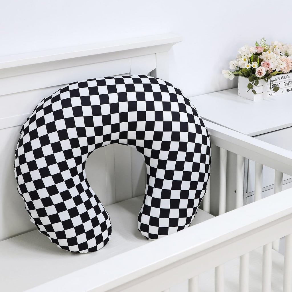 2 Pack Nursing Pillow Cover, Stretchy Removable Case for Breastfeeding Pillows, Ultra Soft Comfortable Slipcover for