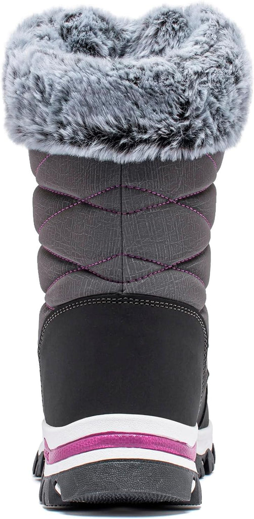 Kids Winter Snow Boots Waterproof Outdoor Warm Faux Fur Lined Shoes