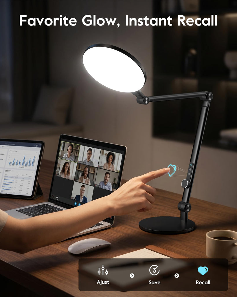Desk Lamp, Professional Video Call Light, CRI>98
