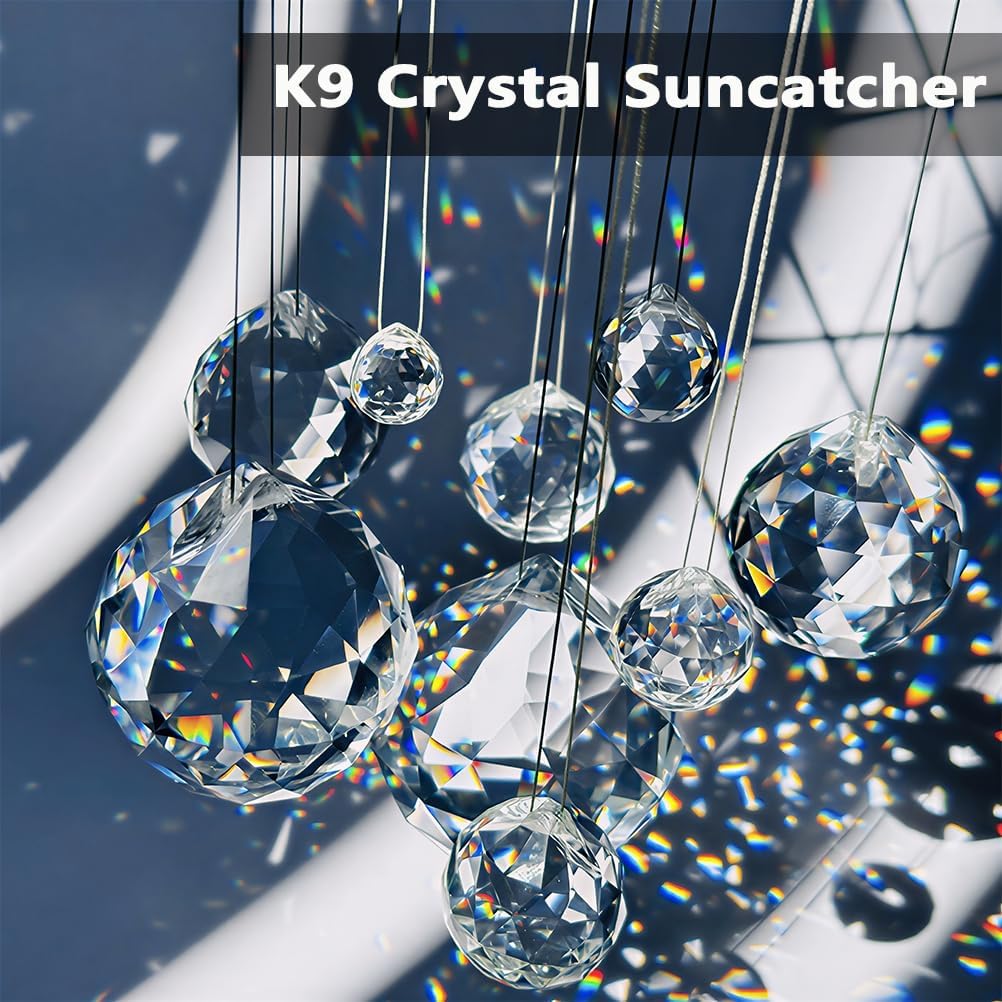 Crystal Prism Ball Sun Catcher - 20 Pack 30mm Hanging Decor for Windows, Wedding, Home, Feng Shui