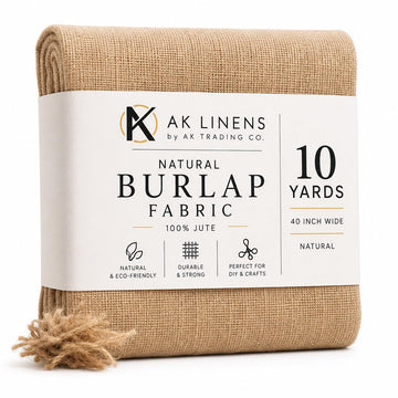 40" Wide x 10 Yards (30 Feet) - Multipurpose Natural Burlap Fabric - for Decorations, Crafts, Home, Weddings, Table