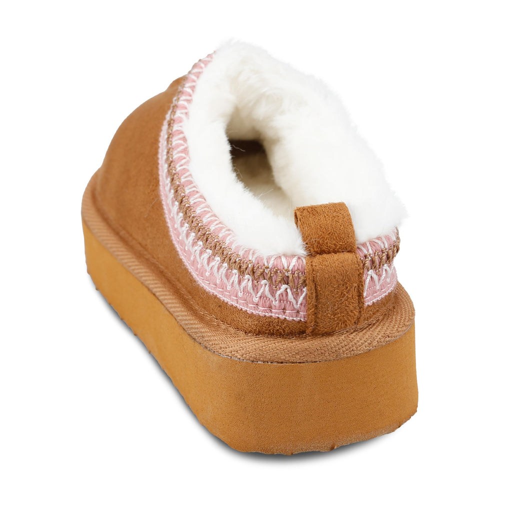 Girl's Microsuede Clog 1" Platform Slipper