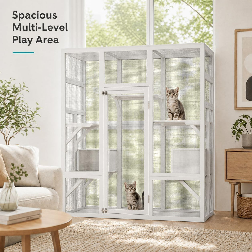 Large Walk-in Outdoor Catio for Cats-70