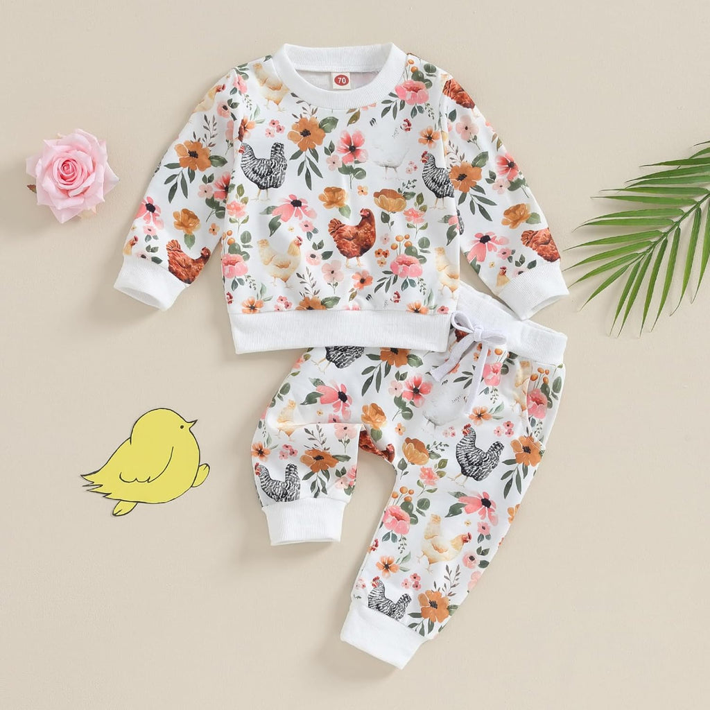 Baby Girl Fall Winter Clothes Toddler Sweatsuit Outfit