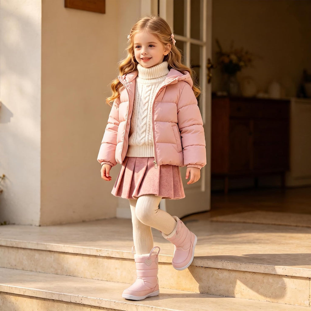 Toddler Winter Boots Water Resistant Snow Boots Warm Winter Shoes