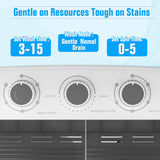 Portable Washing Machine, 17.6 Lbs Compact Mini Washer and Dryer Combo,Twin Tub Laundry Washer with Spin Cycle