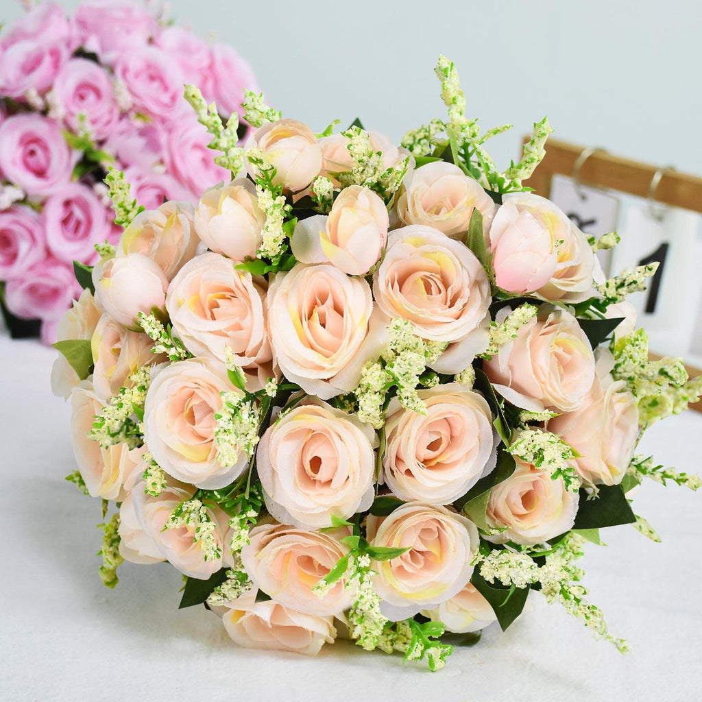 8.3 inch Wedding Bouquets for Bride Bridesmaid Bridal Bouquet Artificial Rose Tossing Bouquet for Wedding Ceremony